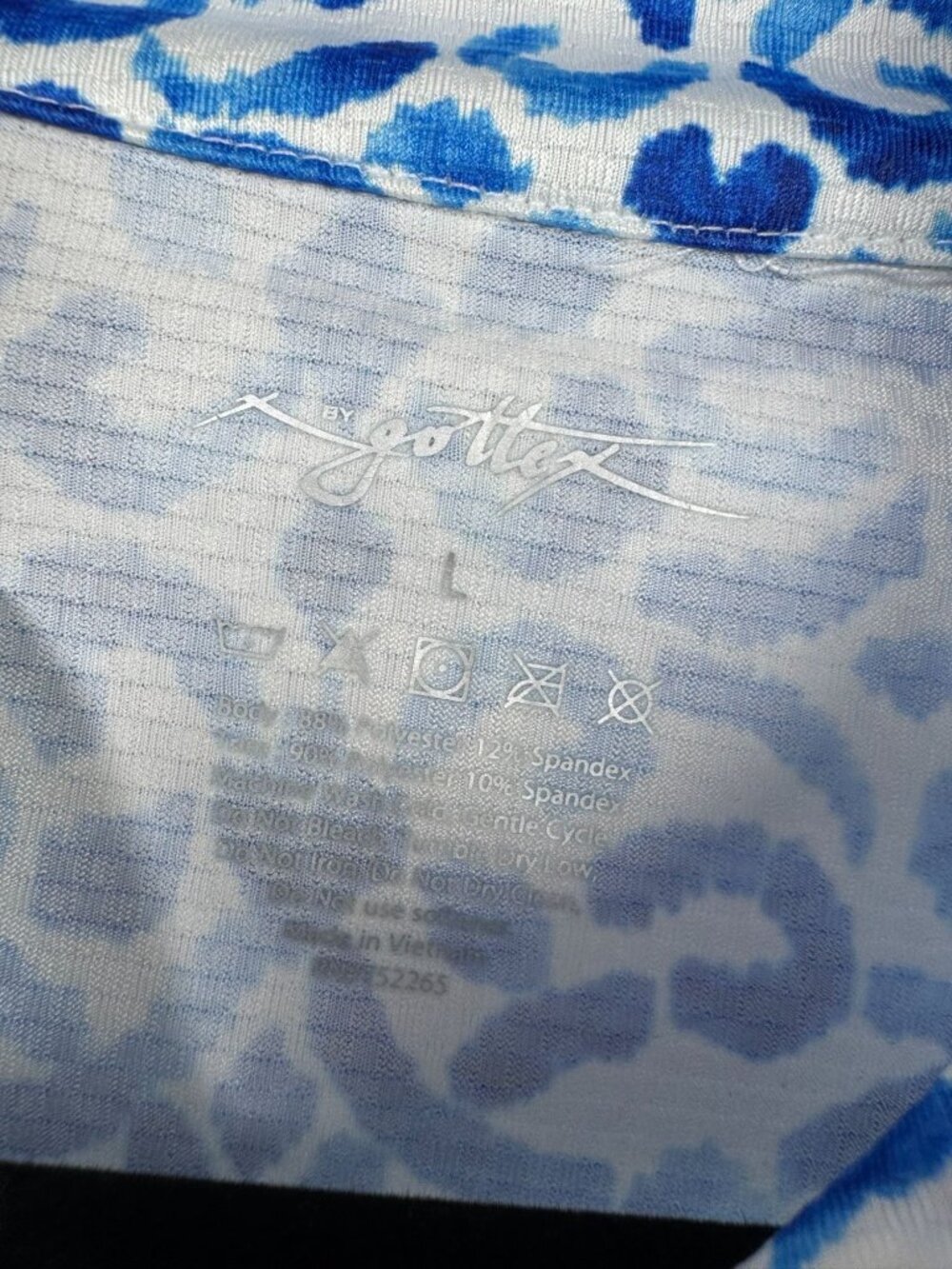 Gottex Blue White Full Zip Performance Jacket Womens Large tennis Pickleball - Picture 3 of 10